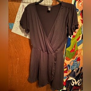 Black wrap mini dress
